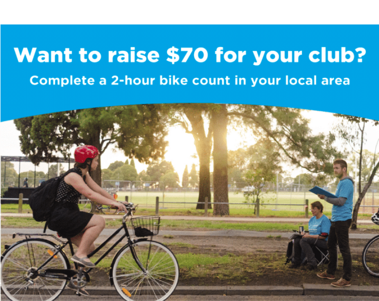 Count Bikes for Bicycle Network, Raise Funds for Rail Trails!